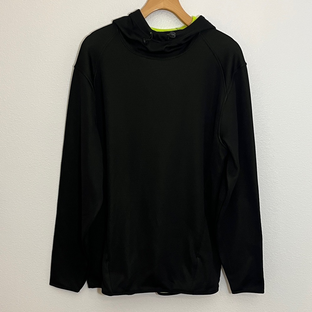 Mitre Black Neon Yellow Hooded Sweatshirt